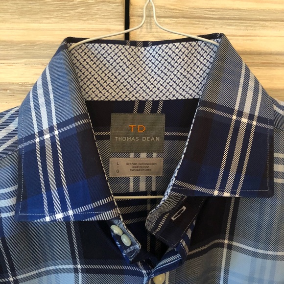 Thomas Dean Men’s Button Button Up Shirt - Picture 6 of 8